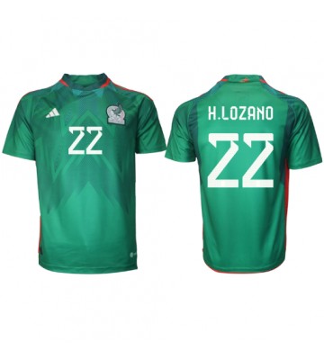 Mexico Hirving Lozano #22 Replica Home Stadium Shirt World Cup 2022 Short Sleeve